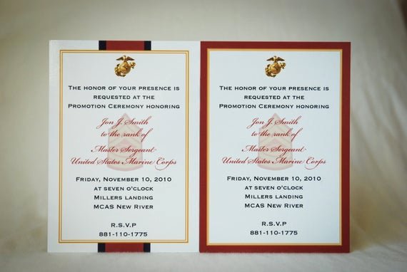 Promotion Announcement Examples Elegant Marine Enlisted Promotion Invitation Announcement