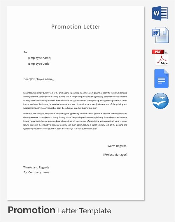 Promotion Announcement Template Luxury 17 Promotion Letters