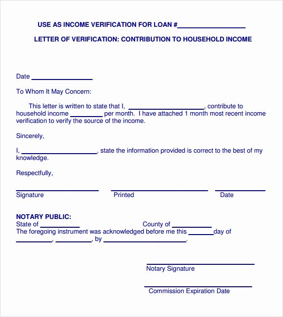 Proof No Income Letter Sample Elegant 7 Proof Of In E Letter Pdf
