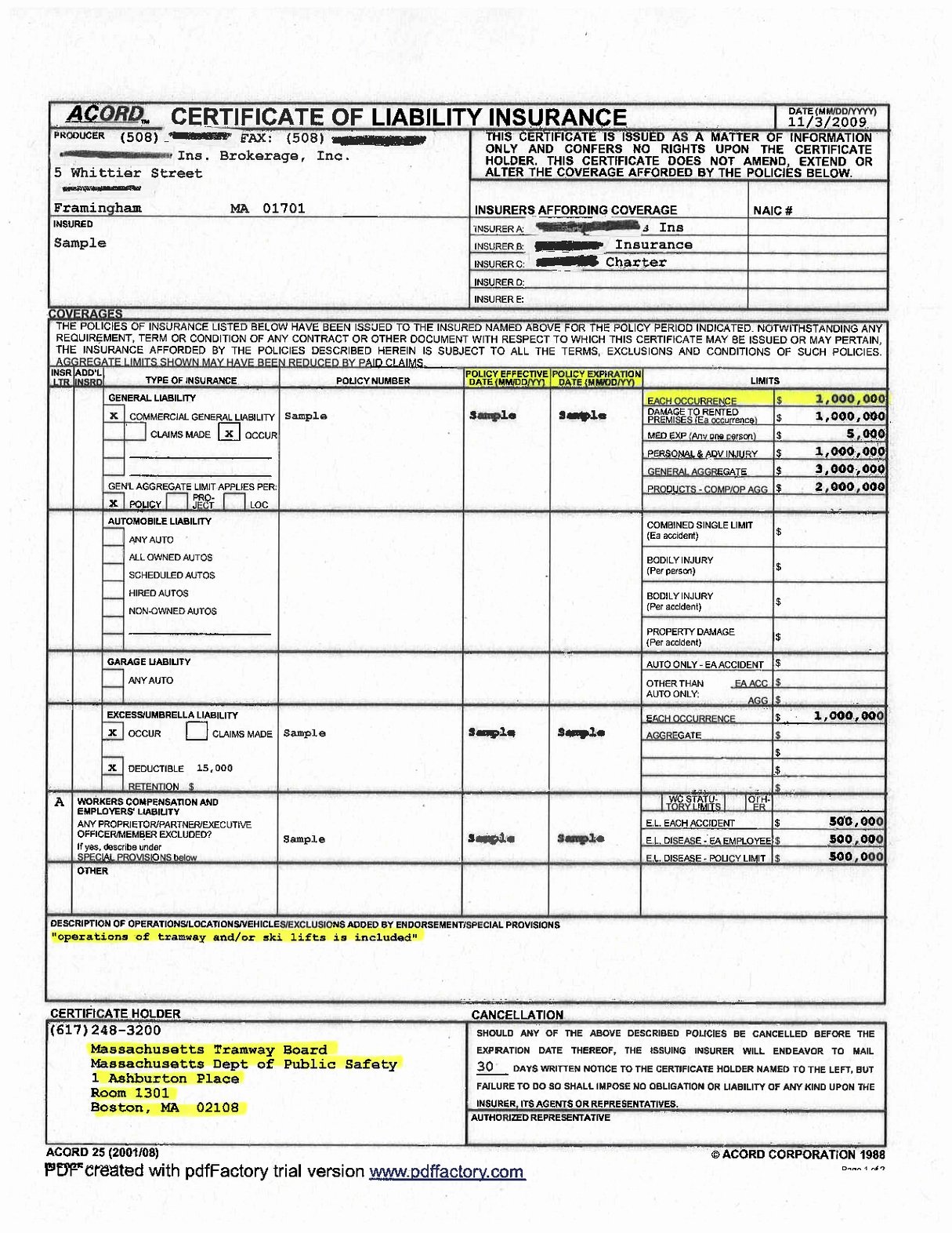 Proof Of Car Insurance Template Beautiful Certificate Liability Insurance form