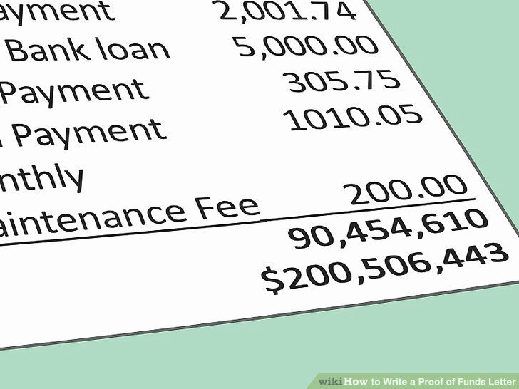 Proof Of Funds Letter Elegant How to Write A Proof Of Funds Letter 11 Steps with