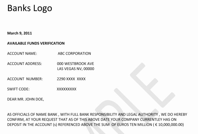 Proof Of Funds Letter Template Best Of Sample Proof Of Funds Letter Template