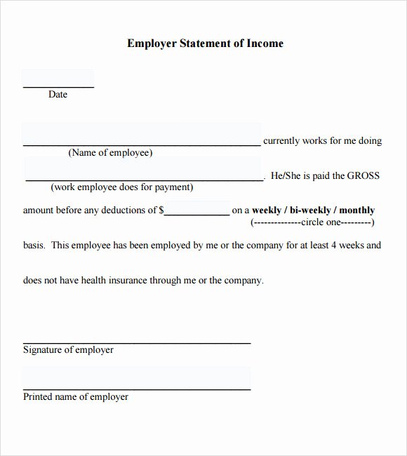 Proof Of No Income Letter Sample Unique 7 Proof Of In E Letter Pdf