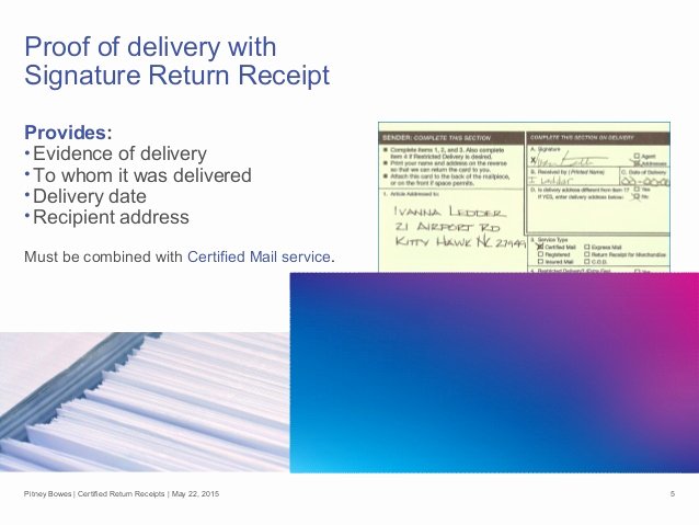 Proof Of Receipt Elegant Certified Return Receipt—go Electronic to Cut Costs