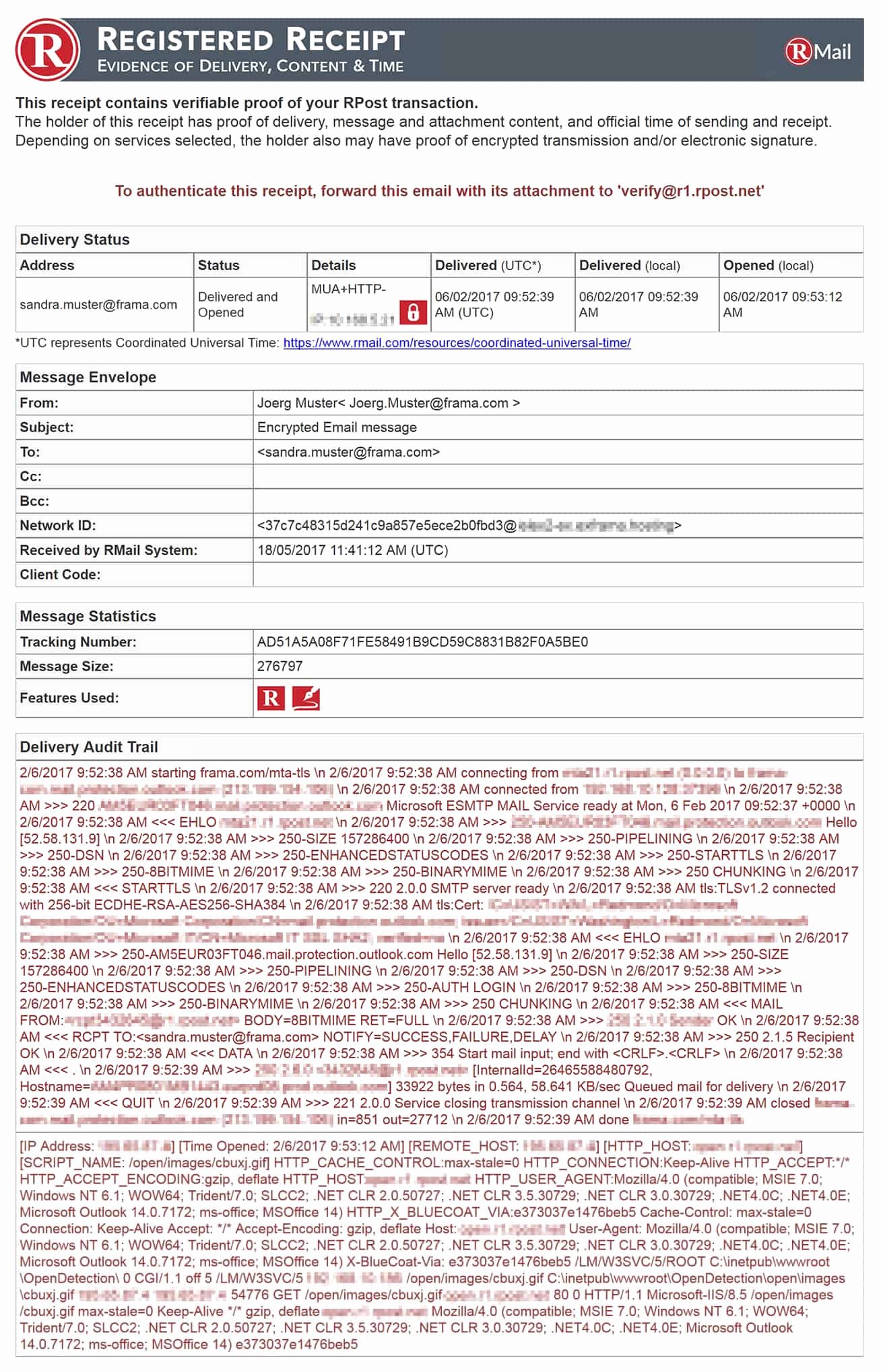 Proof Of Receipt Lovely Rmail Auditable Proof &amp; Data Protection