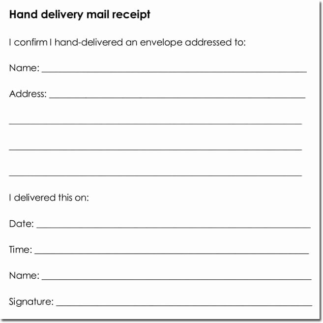 Proof Of Receipt New 8 Delivery Receipt Templates for Word Excel and Pdf