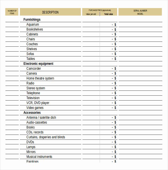 Property Management Maintenance Checklist Template Unique 17 Inventory Checklist Templates Free Pdf Word format