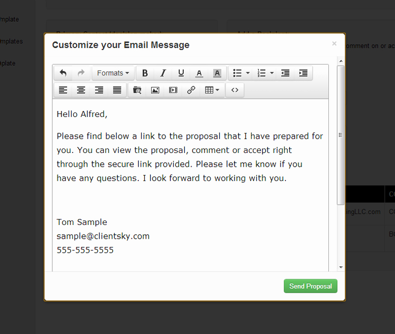 Proposal Email Sample Inspirational Sales Proposal software Line Sales Proposals