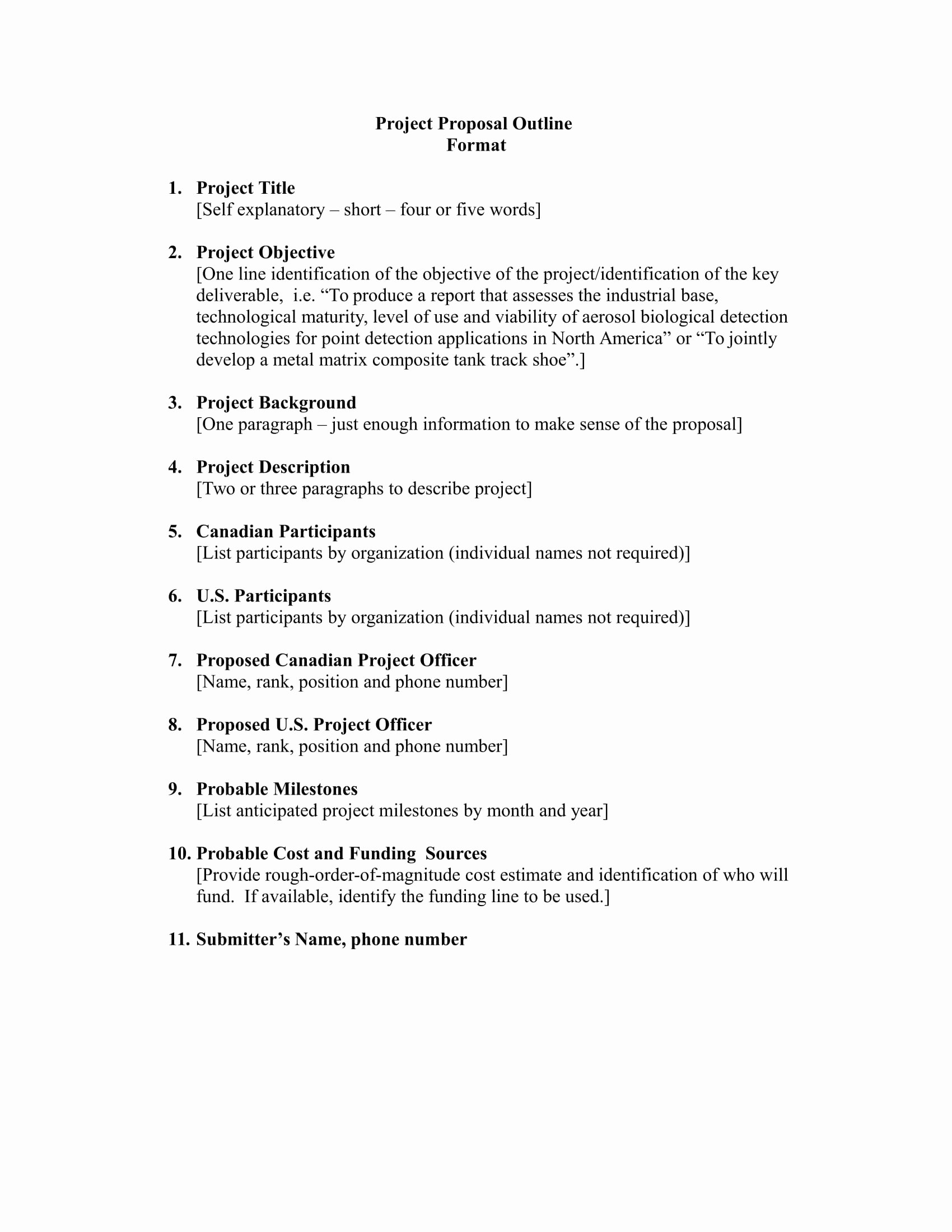 Proposal Outline Example New Project Proposal Outline Examples Pdf Word Pages