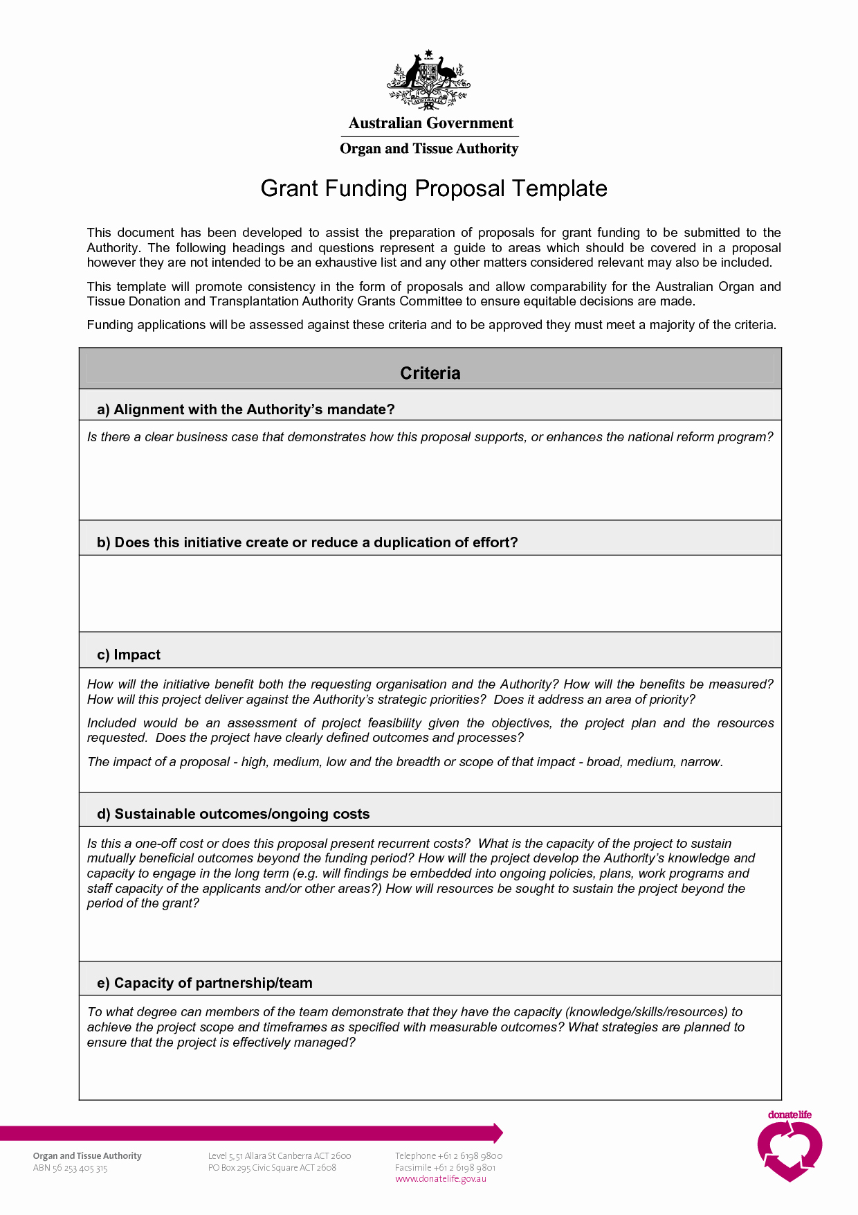 Proposal Outline Template Inspirational Grant Proposal Template