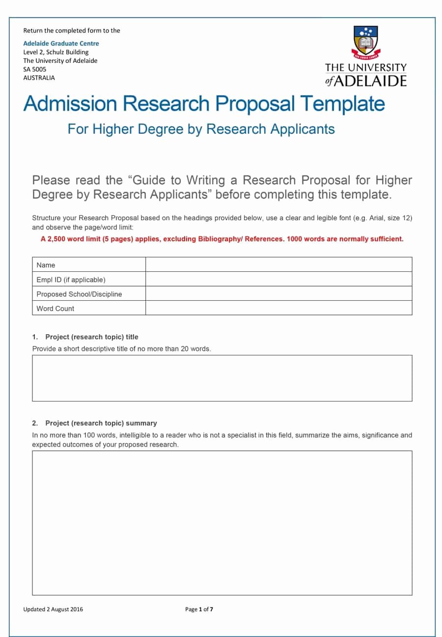 Proposal Outline Template Lovely Choose From 40 Research Proposal Templates &amp; Examples 100