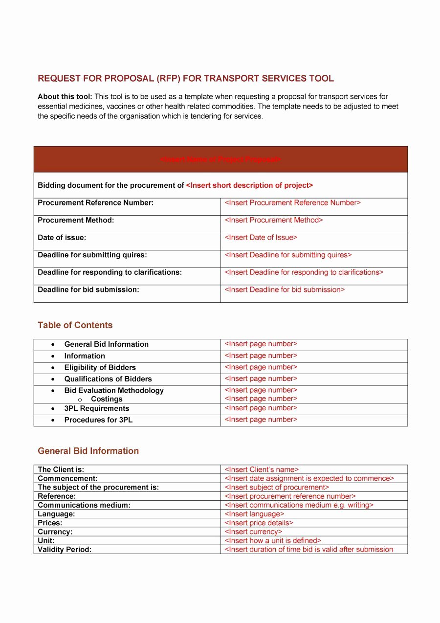 Proposal Outline Template New 40 Best Request for Proposal Templates &amp; Examples Rpf