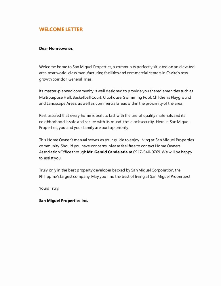 Proxy Letter Template Luxury Home Owners Manual