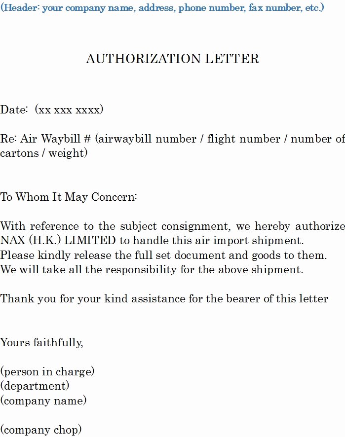 Proxy Letter Template New 37 Free Authorization Letter Templates Templatehub