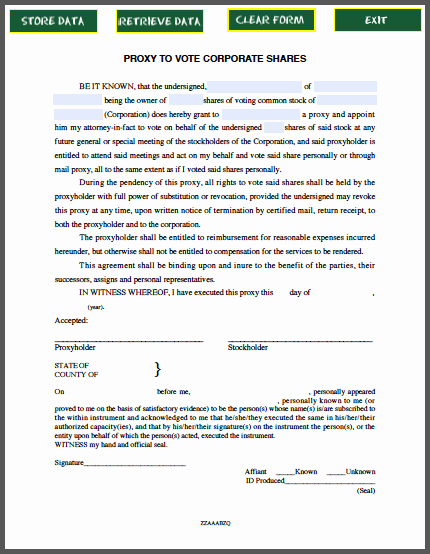 Proxy Letter Template Unique Proxy to Vote Corporate S Notice