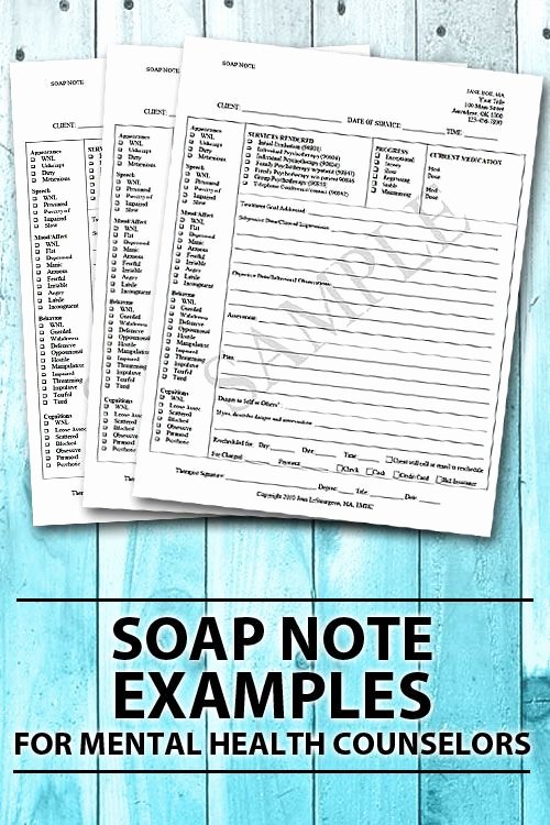 Psychiatric soap Note Example Elegant soap Note Example for Mental Health Counselors