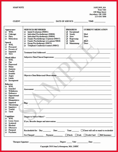 Psychiatric soap Note Example New soap Notes Template Mental Health Google Search