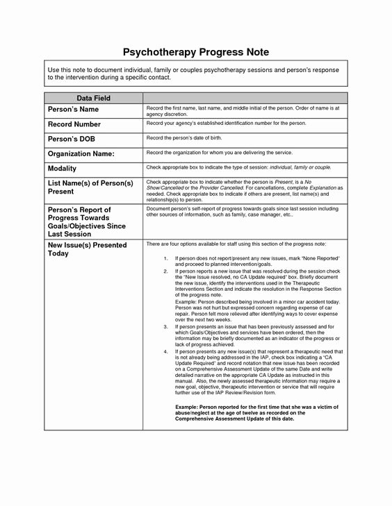 Psychotherapy Progress Note Template Pdf Elegant Mental Health Health and Google On Pinterest