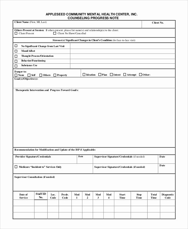 Psychotherapy Progress Notes Template Lovely Sample Progress Note 7 Documents In Pdf Word