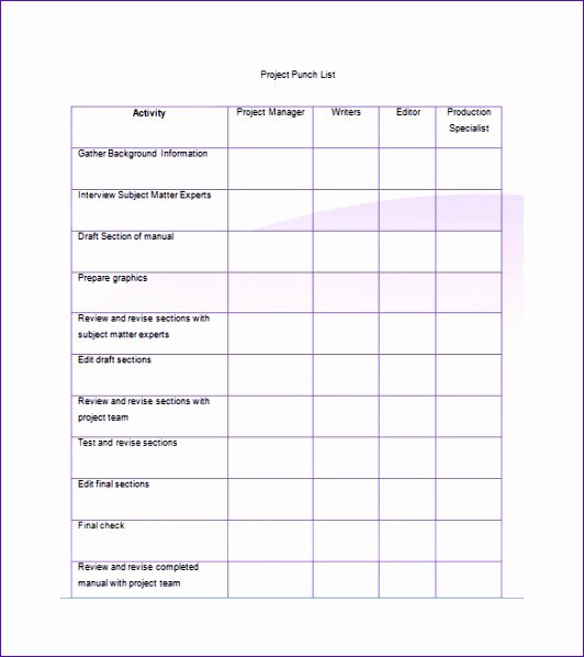 Punch List Template Excel Luxury 6 Construction Punch List Template Excel Exceltemplates