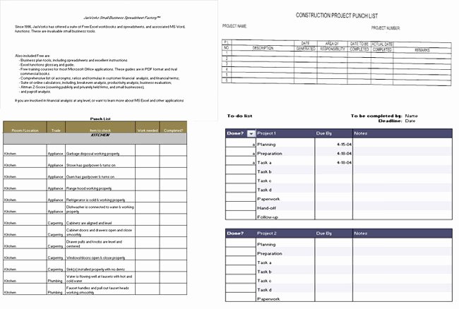 Punch List Template Word Fresh Punch List Template – Emmamcintyrephotography