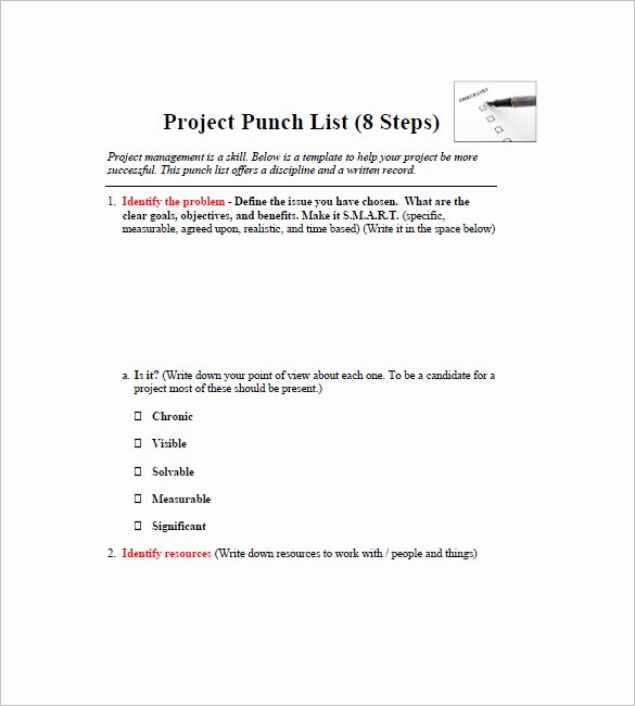 Punch List Template Word Lovely Apartment Punch List Template Apartment Decorating Ideas