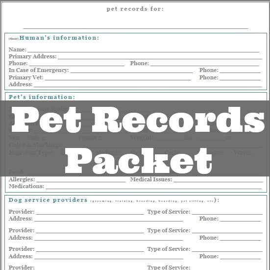 Puppy Record Template Unique 20 Best organize My Pets Images On Pinterest