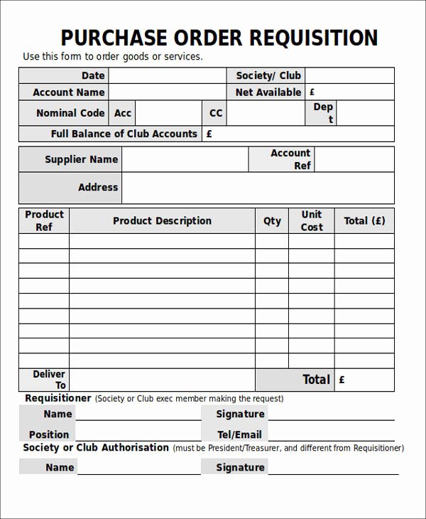 Purchase Request form Template Best Of 22 Requisition forms In Doc