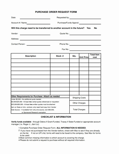 Purchase Request form Template Elegant Purchase order Request form Template Free Download Edit