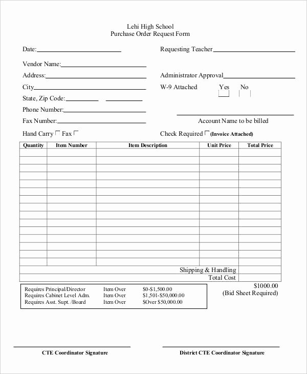 Purchase Request form Template Inspirational 15 Purchase order Templates