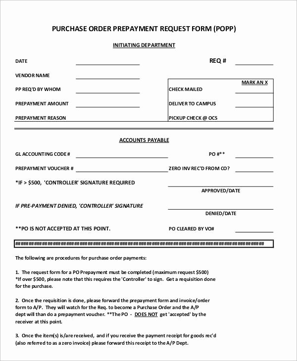 Purchase Request form Template Unique Sample Purchase order Request form 8 Examples In Word Pdf