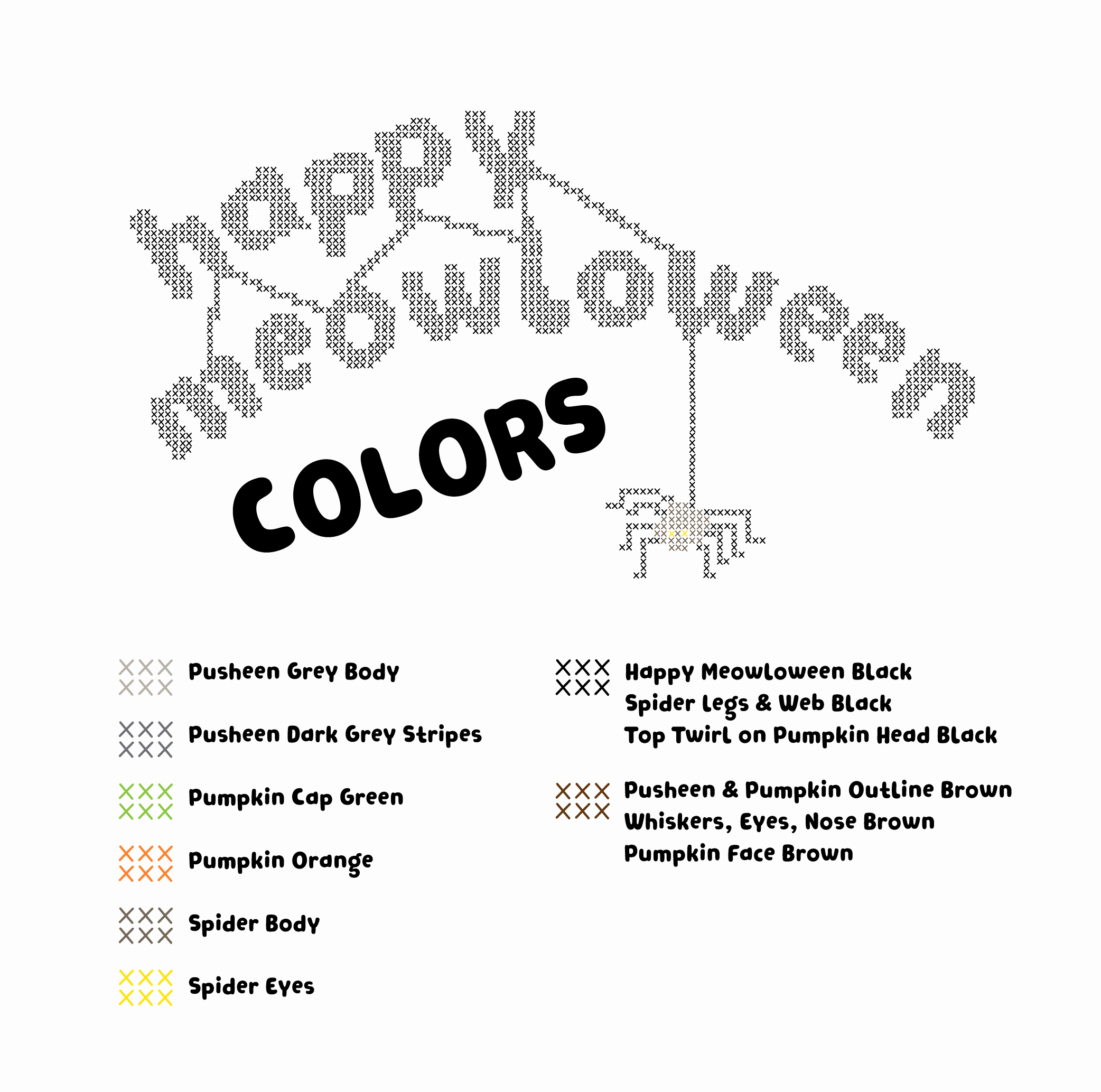 Pusheen Pumpkin Stencil Awesome Happy Meowloween Pusheen Cross Stitch Pattern