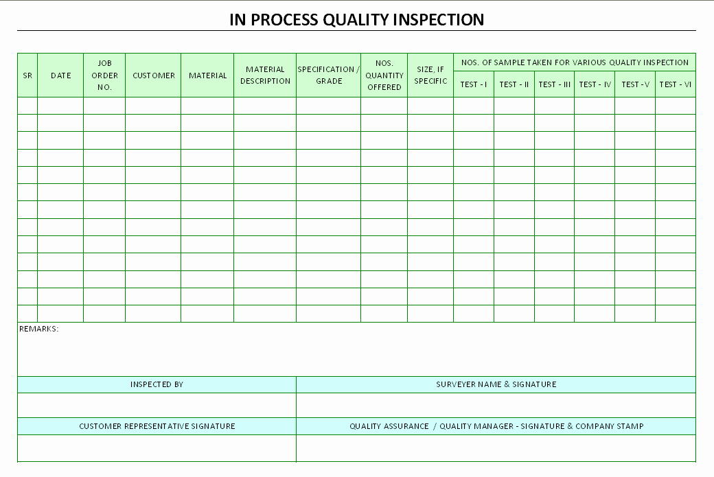 Quality Control Template Excel Best Of 25 Of Manufacturing Process Sheet Template