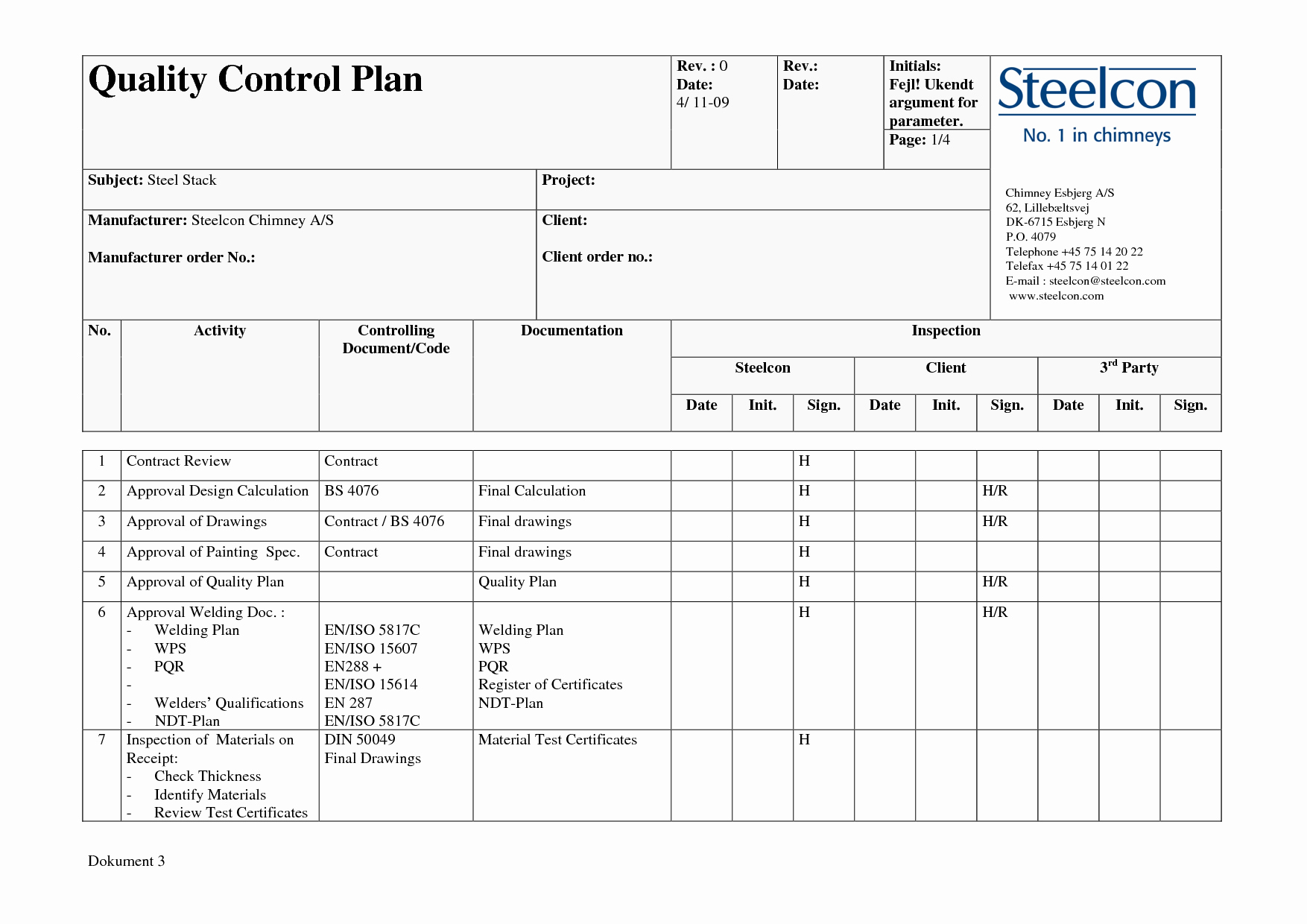 Quality Control Template Excel New Quality assurance Plan Example – Emmamcintyrephotography