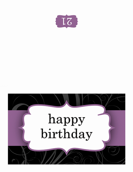 Quarter Fold Card Template Word Inspirational Happy Birthday Card with Balloons and Stripes Quarter