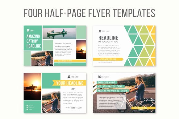 Quarter Page Flyer Template Inspirational Four Half Page Flyer Templates Templates On Creative Market