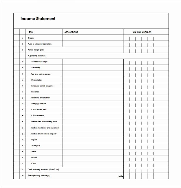 Quarterly Income Statements Best Of In E Statement Templates with Profit and Loss Account