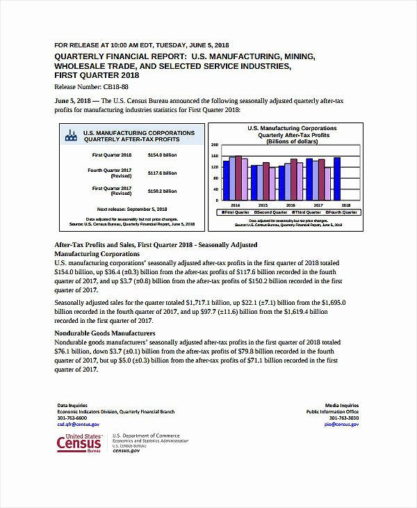 Quarterly Report Example New 7 Quarterly Financial Report Templates Pdf Doc