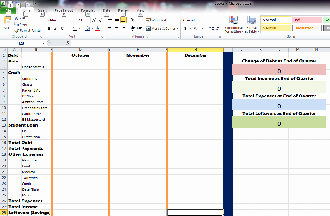 Quarterly Report Template Excel New Expense Sheet In Excel