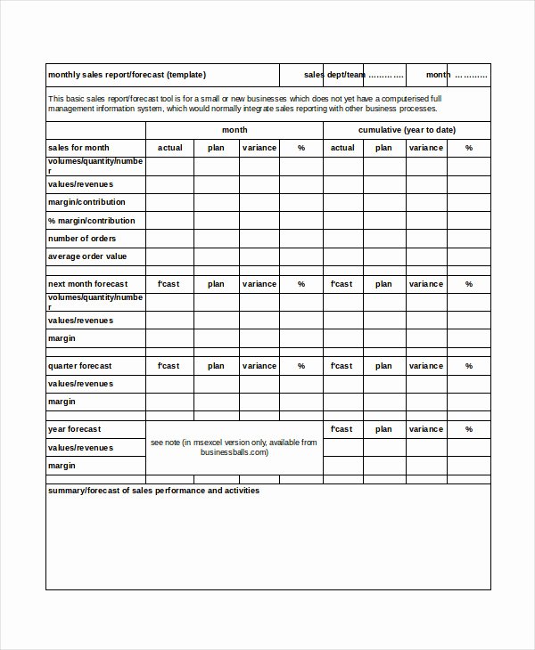 Quarterly Report Template Excel New Sales Report Template 15 Free Excel Word Pdf Document