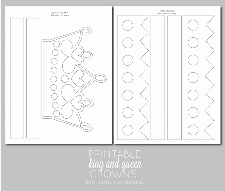 Queen Of Hearts Crown Template Unique Printable Kings and Queens Crown Free Printable