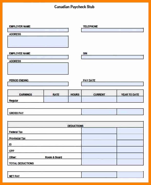 Quickbooks Check Template Word Inspirational 5 Paycheck Template Pdf