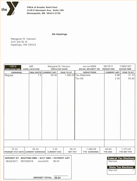 Quickbooks Pay Stub Template Inspirational Pay Stub format Letter Examples Quickbooks Example Sample