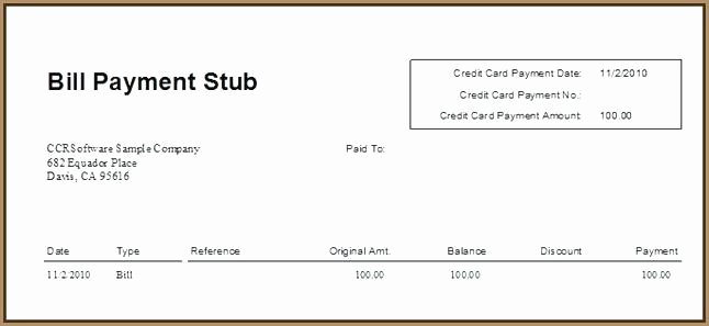 Quickbooks Pay Stub Template New 15 Pay Stub Samples