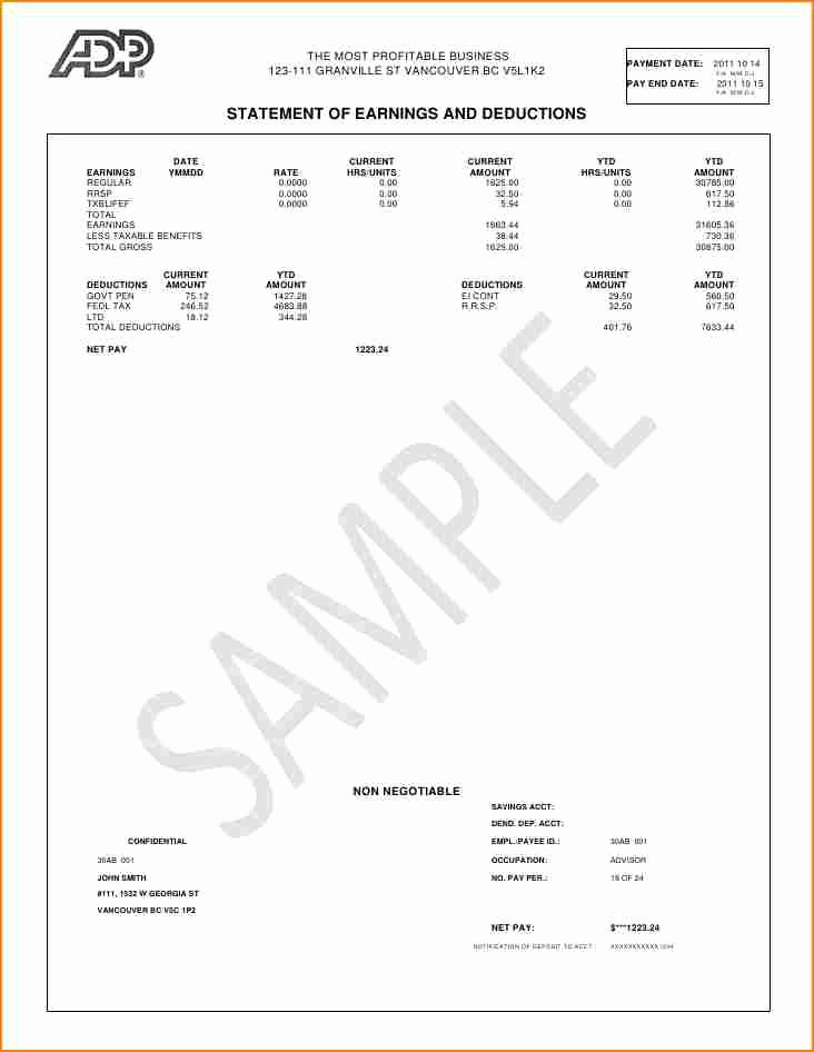 Quickbooks Pay Stub Template Unique 8 Quickbooks Pay Stub Template