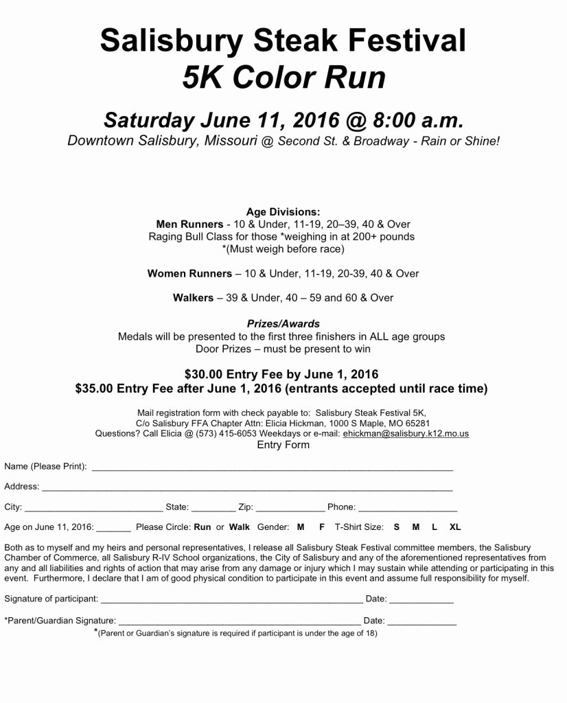 Race Registration form Elegant Run Wild 5k at Watershed Nature Center Big River Running