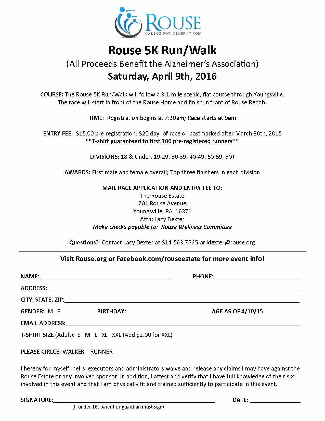 Race Registration form Luxury Erie Runners Clubrouse 5k Run Walk