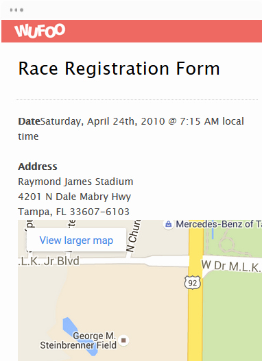 Race Registration form New Registration form Templates