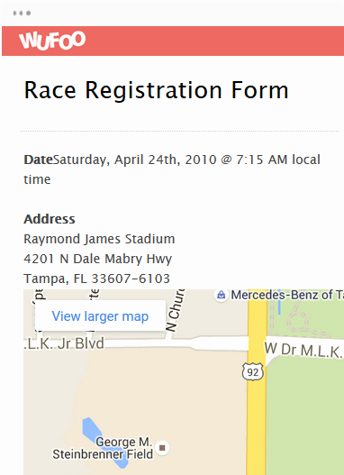 Race Registration form New Registration form Templates