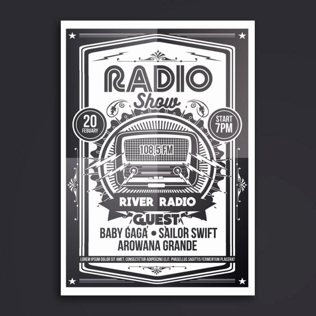 Radio Show format Template Inspirational Radio Show Poster Template for Free Download On Tree